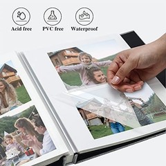 Vienrose Large Self-Adhesive Photo Album Linen Scrapbook 40 Pages 4×6 8×10 DIY