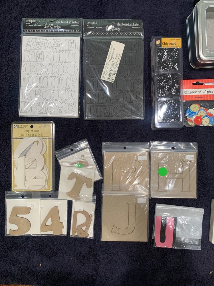 Chipboard Alphabet and Number Bundle
