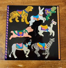Mrs. Grossman Vintage Sticker Sheet ~ Julie Cohen Carousel Animals (1990). 6×6