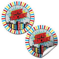 Super Teacher Super Hero Themed Teacher Appreciation Thank You Sticker Labels…