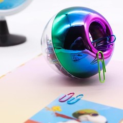 Rainbow Paper Clips Holder Medium Holographic Paper Clip Dispensers 100pcs 28…