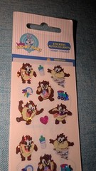 Vintage Sandylion Stickers Prism Baby Looney Tunes Taz 1 sheet New Pack