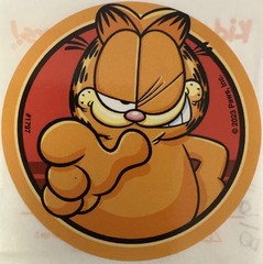 GARFIELD CIRCLE #3 Stickers Nickelodeon•Animal•Cat•Chubby•Cartoon•Card Making•