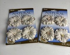 Rustic Burlap Fabric Flowers Mixed Lot Farmhouse Neutral Natural Accents