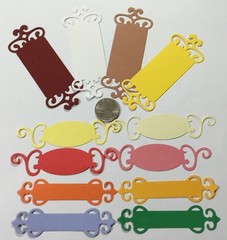FANCY LABLE TRIO Die-Cuts(6pc)MADE in USA•Journaling•Memories•Scrapbooking •Tags