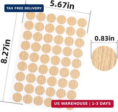 648 Pieces Screw Hole Covers Stickers Wood Stickers for Furniture PVC Adhesive S