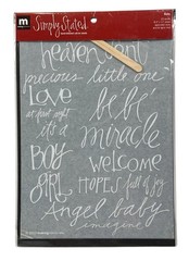Making Memories Rub-on Baby Words Titles, 23 White Words Scrapbook Papercrafts