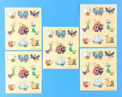 Carson Dellosa Bug Insects Mini Sticker Sheets Lot Of 5