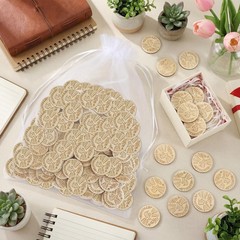 120 PCS Token Appreciation Coins Bulk Wooden Kindness Thumbs Up Student Kids