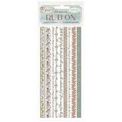Stamperia Rub-ons 4″ x 8.5″ – Venice City of Art stripes, DFLRB171