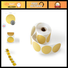 Matte Gold Foil 2″ Embossing Seal Stickers – 500 Round Blank Color Coding Labels