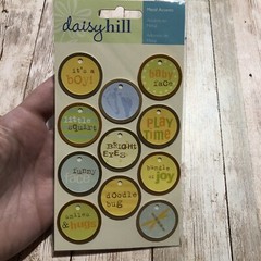 Daisy Hill Metal Accents Baby Boy Metal Rimmed Tags Scrapbooking Greeting Cards
