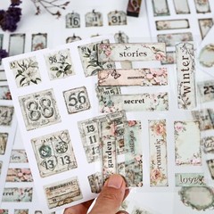 Dwpetzo Flroal Lace Tags Labels Stickers for Junk 4.13 x 5.83, Floral