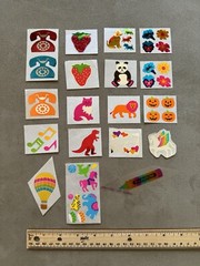 Vintage 1980’s Huge Lot Of Mylar Foil Hambly Stickers RARE HTF Fruit Animals…