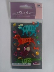 Sheet Of Sticko “Cool Cat Pets” 3D Epoxy Stickers~ Song Bird Hot Dog Later Gator