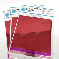 Martha Stewart Foil & Glitter Transfer Sheets 6 Sets Metallic Tropical Gemstone