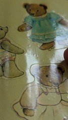 Vintage American Greetings Stickers Teddy Bears Clothes 1 Sheet READ
