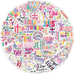 100Pcs Bible Verse Floral Stickers for Scrapbooking and Journals