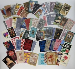 Mixed Lot 70 Random Playing Cards Ephemera Junk Journal Paper Craft Most Vintage