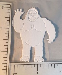 Bigfoot * Yeti * Sasquatch Die Cuts * Set of 18 * White or Kraft Cardstock