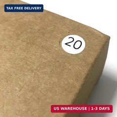 25 Sheets, 1 to 100, Number Stickers Labels – 0.4″ Round, Pack of 2500