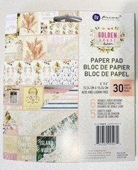 PRIMA GOLDEN COAST 6×6 SCRAPBOOKING PAPER PAD PINK OCEAN THEME ISLAND VIBES