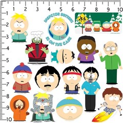 SOUTH PARK CHARACTER DIE CUT VINYL 50 CT STICKER PACK