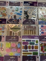 Lot of 44 Packages of Sticko and Stickopotamus Stickers, Some Vtg, All Sealed
