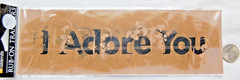 Daisy D’s rub on transfer sticker I ADORE YOU love valentine