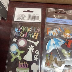 RECOLLECTIONS STICKERS HAPPY BIRTHDAY ,BALLERINA,fun In Sun Lot Of 4
