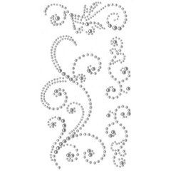 Bling Self-Adhesive Pearl Swirls 468/Pkg Silver