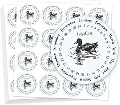 320 Pcs Duck Egg Laid on Stickers, 2 Inch Round Farm Fresh Eggs Sticker Round…
