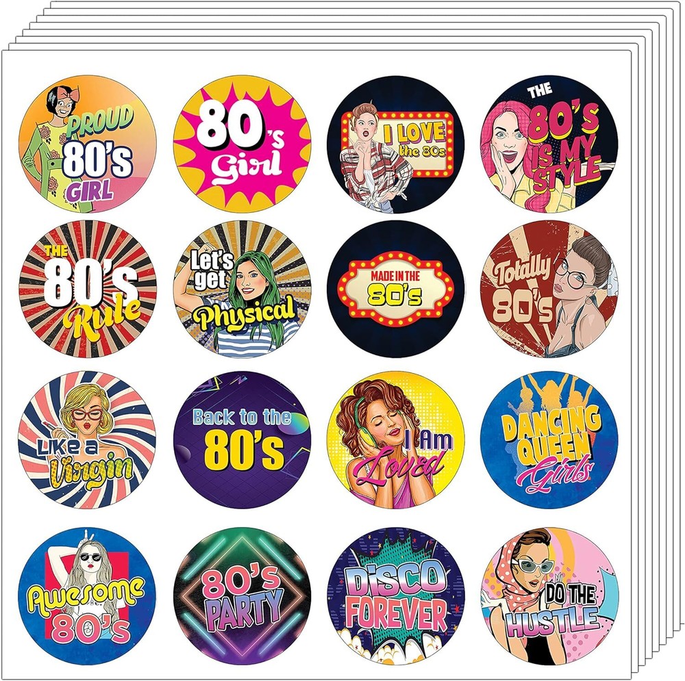 80’s Girl Stickers (20 Sets X 16 Designs)