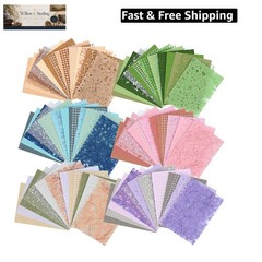 96 Sheets Scrapbook Supplies & Junk Journal Supplies Set – Textured Paper & M…