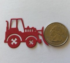 TRACTOR Die-Cuts(6pc)Approx 1-3/4”x 1-1/4″ Kids•Mud•Dirt•Farm•Heavy Equipment•