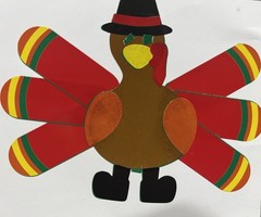 Vintage Stickers Collectible Thanksgiving Make A Turkey Craft Stickers 7 sheets