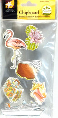American Traditional Design Paradise Tropical Cruise 2005 Chipboard Stickers New