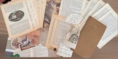 Nature Ephemera Pack Vintage Book Pages Junk Journal Kit Paper Bundle