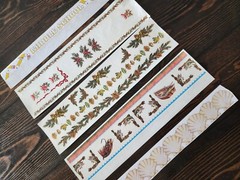 Vintage Sticker Borders LOT PARTIALS MIXED Brands Sea Shells + Scrapbooking #9
