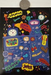 TEACHER REWARD MACHINE Stickers (16pc)Hallmark•Creative •Vintage 1990•Phrases•