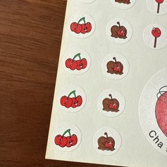 Vintage 80s CTP Matte Cherry Scratch & Sniff Sticker Sheet Rare Maxi Mini