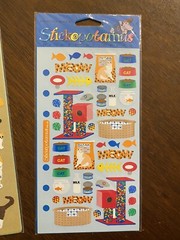Lot of 2 Pkgs Stickopotamus Binder Stickers Cats & Accessories NIP
