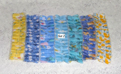 LOT of 7 SEWN Floral Fabric Ruffles For Junk Journals Scrapbook Pockets Tucks