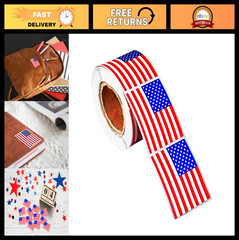 Large American Flag Stickers – Patriotic USA Decals for Parades & Events (250 Pa