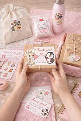 Valentine’s Day Cute Animals Sticker Set – 12 Piece