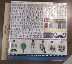 echo park paper company times & seasons 2 alpha stickers set NOS
