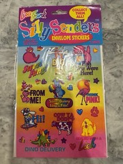 Lisa Frank Silly Senders Envelope Stickers Vintage SEALED Cat Poodle Dog Rabbit