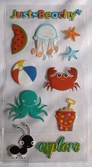 3Birds Sparkly Puffs Fun Dimensional Puffy Sparkle Stickers 8 sheets /401