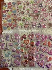Valentines Day Holiday Sticker Lot 7 Packs Monkeys Hearts Candy Love NOS