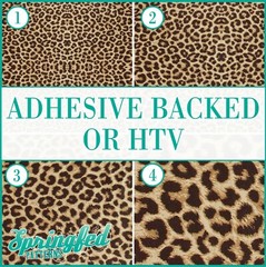 LEOPARD PRINT Spots Pattern #1 Adhesive Vinyl or HTV Heat Transfer Choose Size